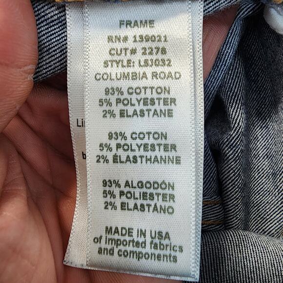 FRAME Denim Womens Jeans Size 28 Mid Rise Blue Dark Wash Skinny Ankle Stretch - Picture 13 of 16